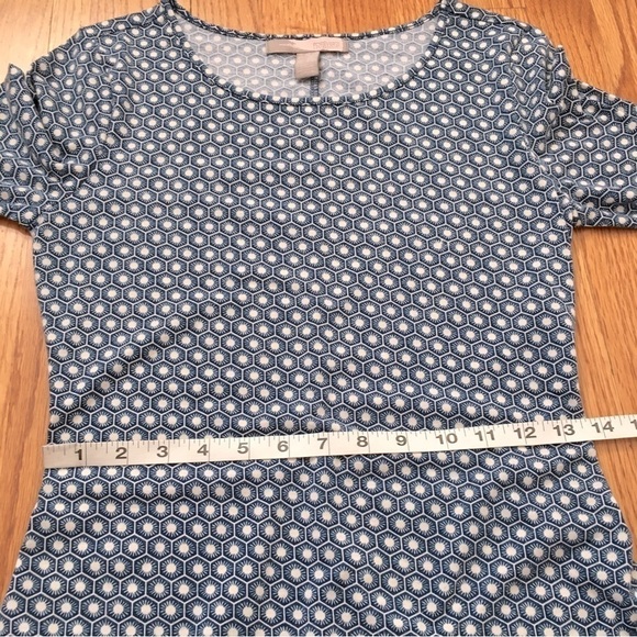 Forever 21 Blue White Crew Neck Long Sleeves Pullover Midi Sheath Dress - Picture 10 of 14